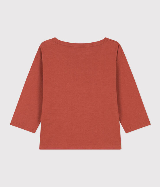T-shirt a manica lunga in cotone per bebè marrone FAMEUX