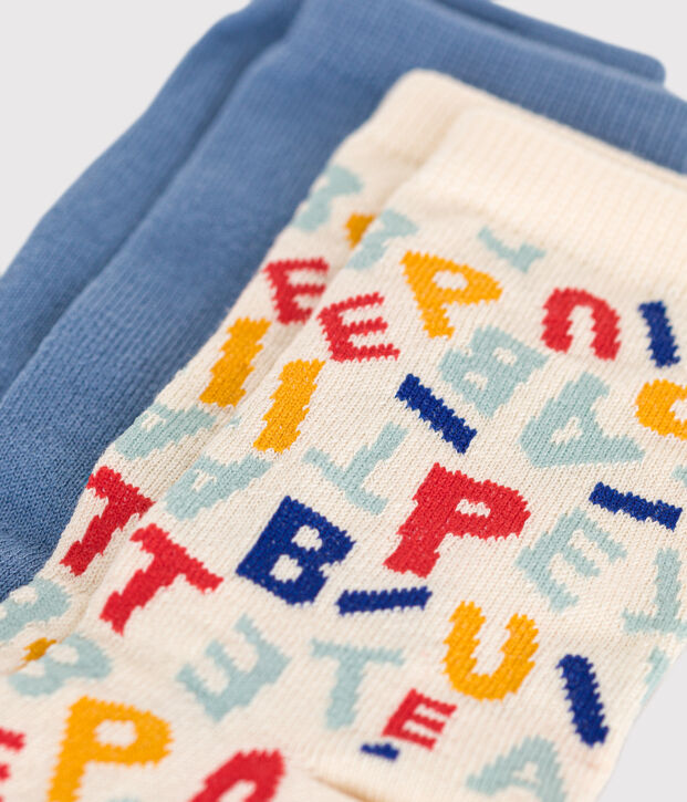 2 paia di calze in cotone Petit Bateau bambino multicolore