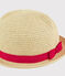 Cappello di paglia bambina rosa NATUREL