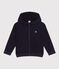 Felpa con zip e cappuccio bambino blu SMOKING