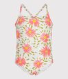 Costume da bagno intero a fiori bambina