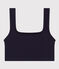 Bralette a tinta unita in cotone ed elastan donna blu SMOKING