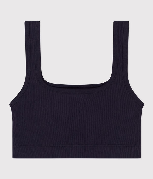 Bralette a tinta unita in cotone ed elastan donna SMOKING