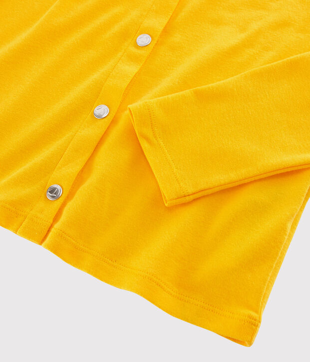 Cardigan in cotone bambina giallo