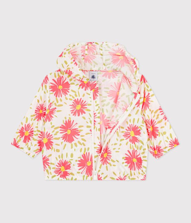 Giacca a vento ultraleggera neonato bianco/multicolore