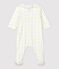 Tutina pigiama bebè in cotone biologico bianco MARSHMALLOW/bianco MULTICO