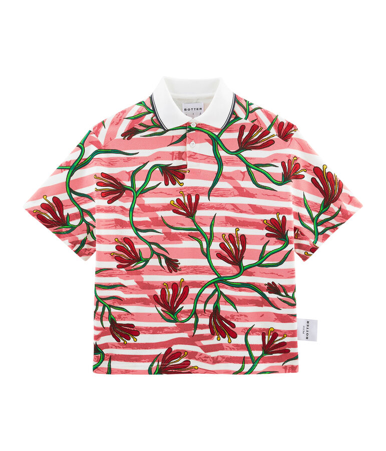 Polo a maniche corte bianco/multicolore