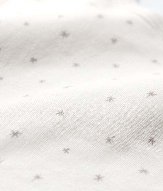 Bavaglino bianco a stelle bebè in cotone biologico bianco MARSHMALLOW/grigio GRIS