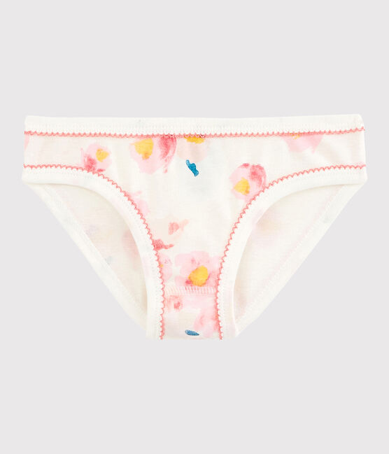 La mutandina in cotone per bambina bianco MARSHMALLOW/bianco MULTICO