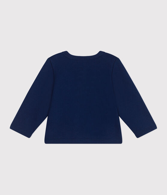 Cardigan in cotone tinta unita neonato blu MEDIEVAL