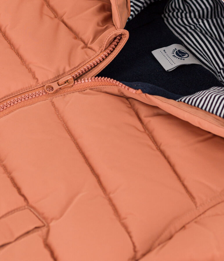 Piumino foderato in pile per beb&egrave; rosa SIENNA