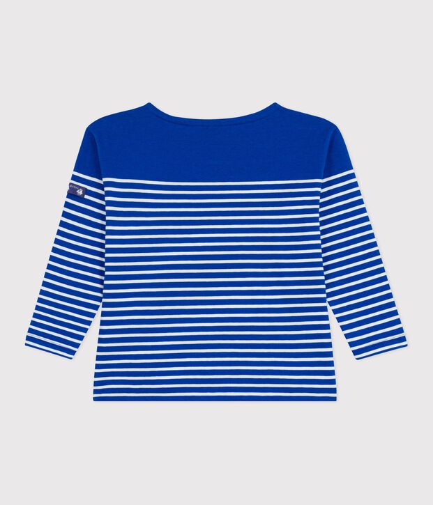Marini&egrave;re in cotone bambino blu/ecru