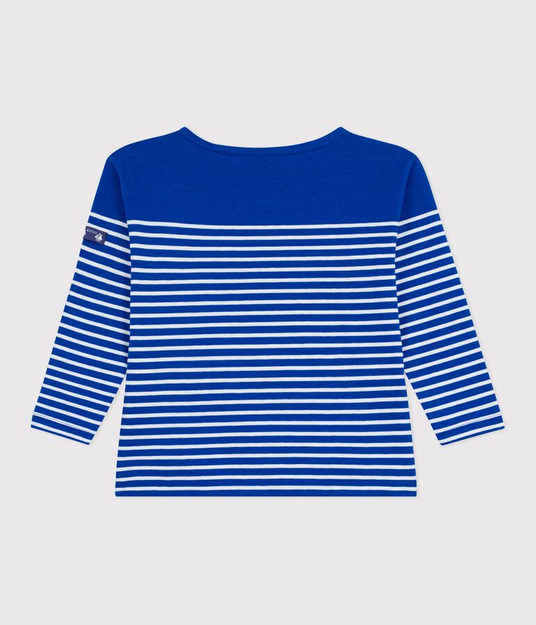 Marini&egrave;re in cotone bambino blu/ecru