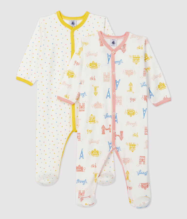 Confezione da 2 tutine pigiama Parigi e stelle in cotone multicolore