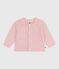 Cardigan in maglia di misto lana e cotone tinta unita neonato rosa JOLI
