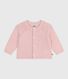 Cardigan in maglia di misto lana e cotone tinta unita neonato