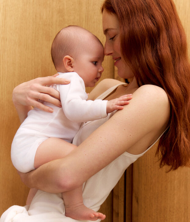 Confezione da 2 body bianchi a manica lunga beb&egrave; multicolore