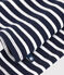 T-shirt a maniche lunghe in cotone a righe bambina blu SMOKING/bianco MARSHMALLOW