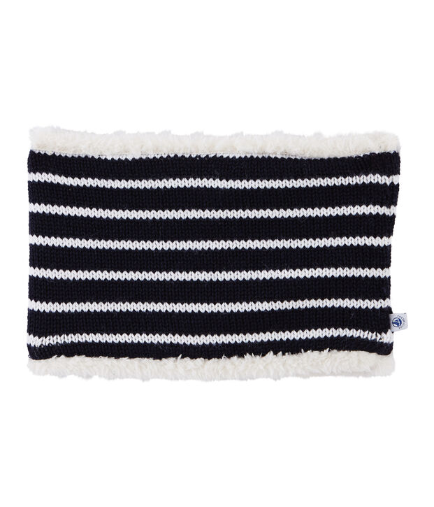 Ampia fascia paraorecchie bambino unisex blu/bianco