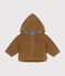 Giacca con cappuccio in sherpa neonato marrone BRINDILLE