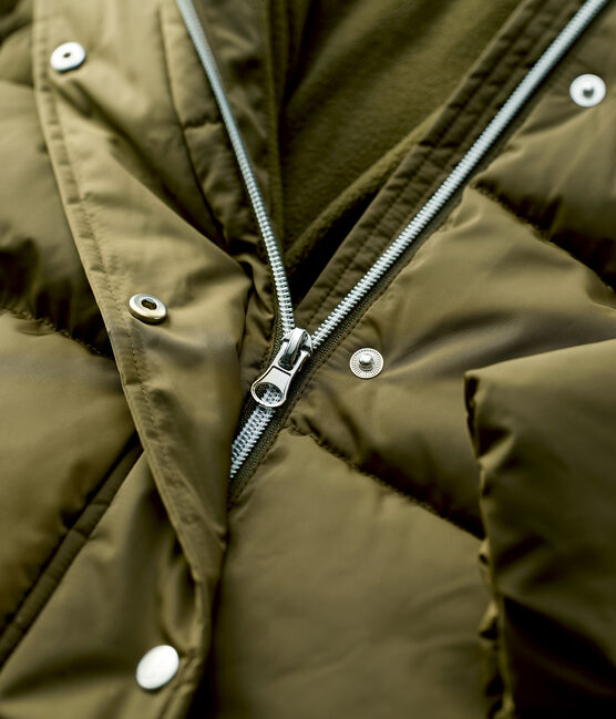 Piumino lungo bambina verde MILITARY