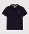 Polo manica corta in cotone bambino blu SMOKING