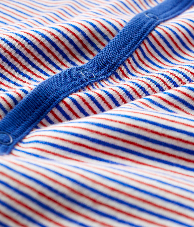 Tutina pigiama senza piedi bambino a costine bianco MARSHMALLOW/bianco MULTICO