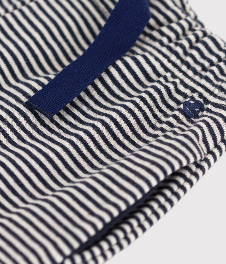 Pantaloni in tubique millerighe per beb&egrave; blu SMOKING/ AVALANCHE