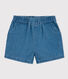 Shorts bebè in denim leggero