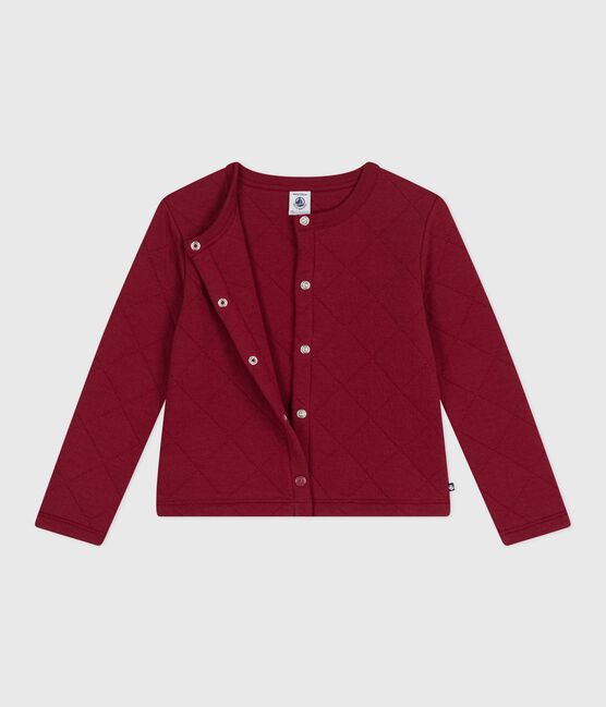 Cardigan in cotone tinta unita bambino AMARANTE