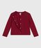 Cardigan in cotone tinta unita bambino AMARANTE