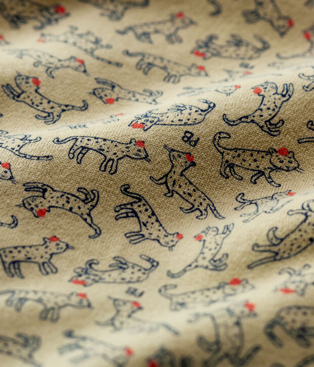 Tutina in molleton beb&egrave;. beige/multicolore