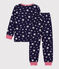 Pigiama in tessuto felpato con stelle stampate bambino blu SOIR/ MARSHMALLOW