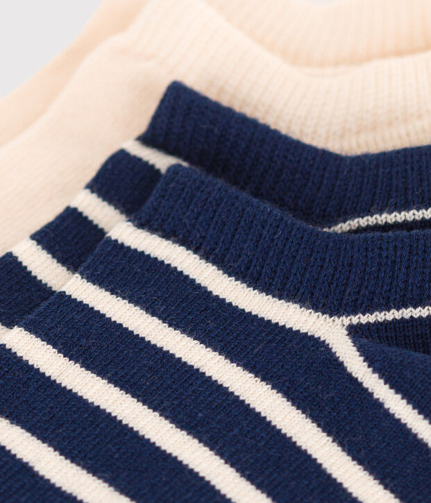 2 paia di calzini bambino in cotone a righe multicolore