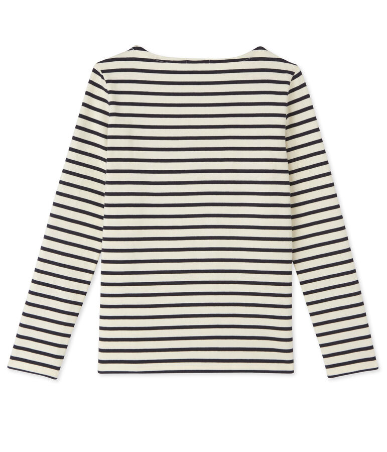 Mariniere per donna in jersey pesante beige COQUILLE/blu SMOKING