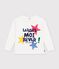 T-shirt a maniche lunghe fantasia bambino bianco