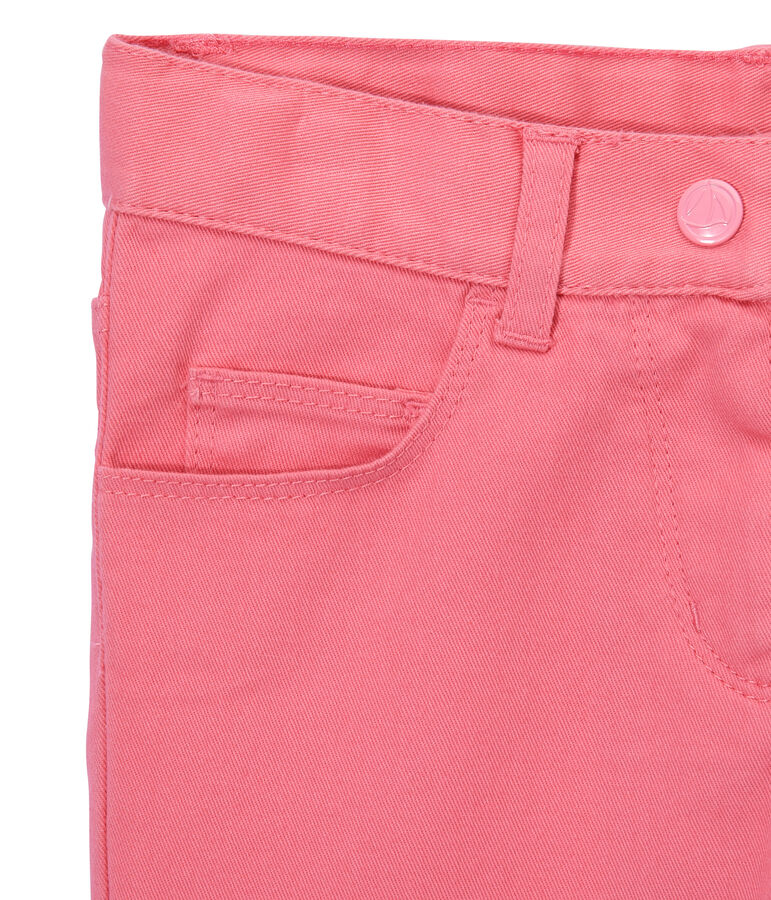 Pantalone bambina in jeans colorato rosa