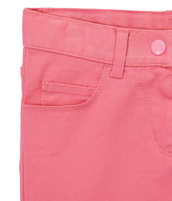 Pantalone bambina in jeans colorato rosa PETAL
