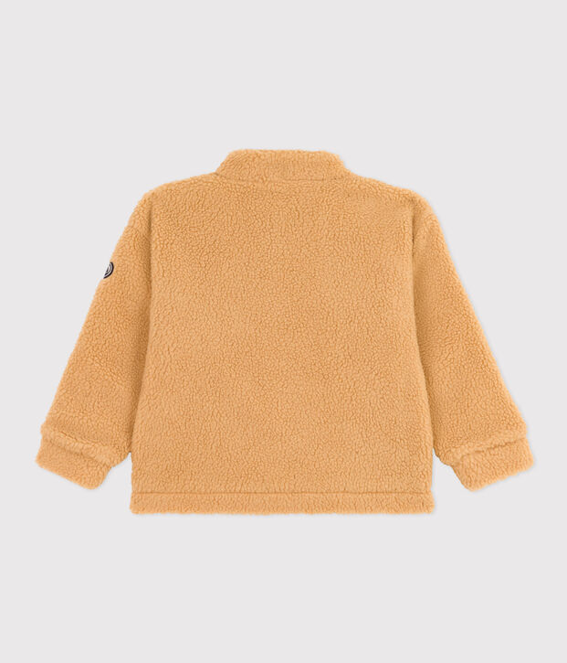 Giacca in sherpa bambino beige