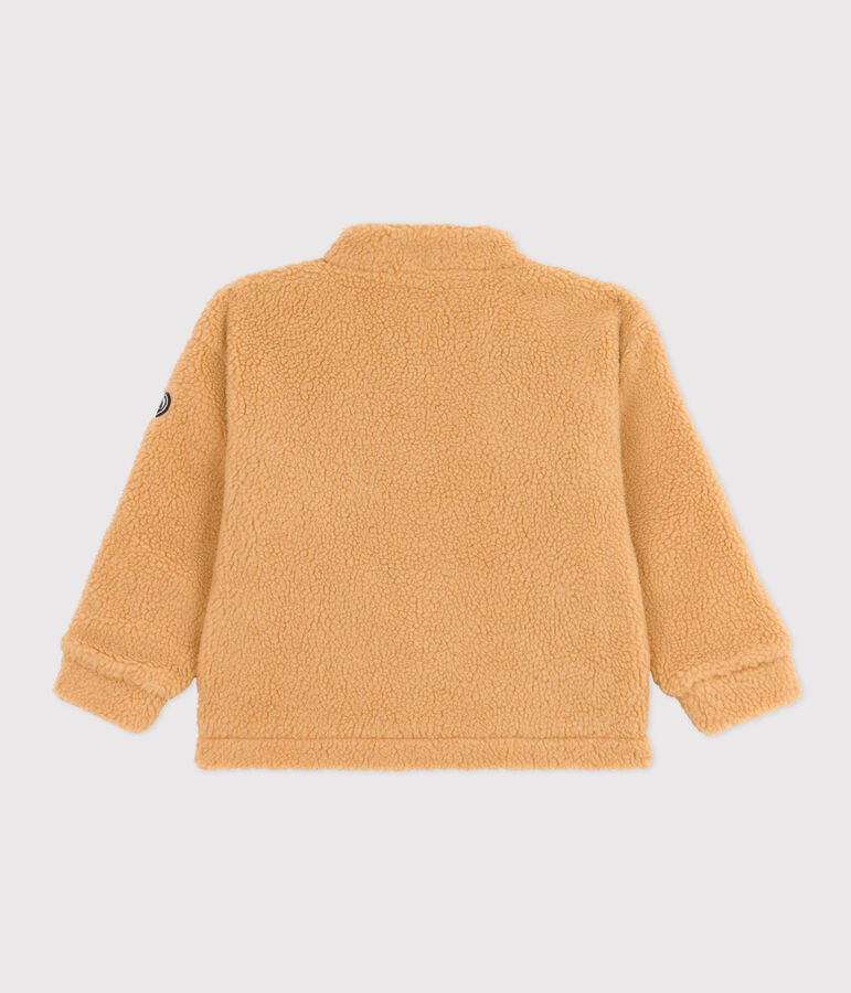 Giacca in sherpa bambino beige