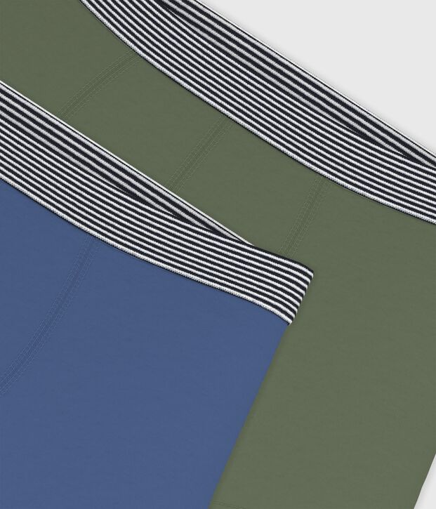 Set di boxer in cotone ed elastan tinta unita bambino multicolore