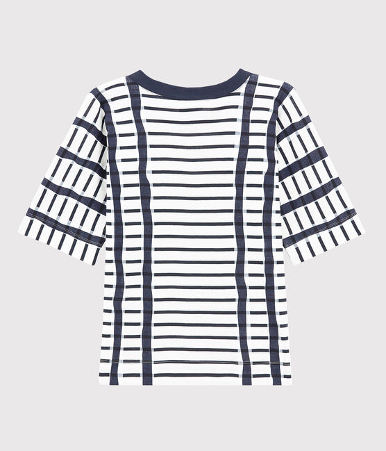 T-shirt kimono bianco MARSHMALLOW/blu SMOKING