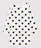 Camicia da notte ragazza a pois in cotone biologico bianco MARSHMALLOW/blu MEDIEVAL