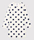 Camicia da notte ragazza a pois in cotone biologico
