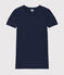 T-shirt girocollo iconica in cotone Donna blu SMOKING