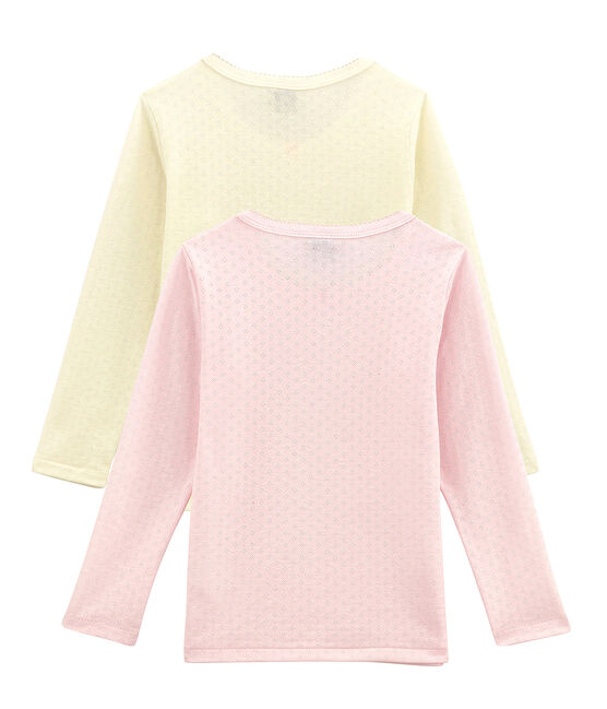 Lotto di 2 t-shirts a maniche lunghe per bambina variante 1