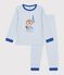 Pigiama in cotone a righe bambino blu/bianco