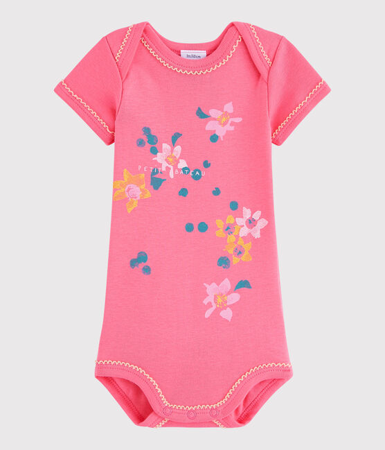 Body manica corta bebè femmina rosa CUPCAKE