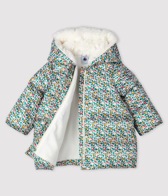 Piumino trapuntato bebè femmina bianco MARSHMALLOW/bianco MULTICO