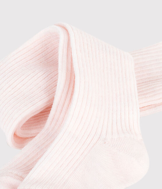 Collant in lana neonata rosa FLEUR